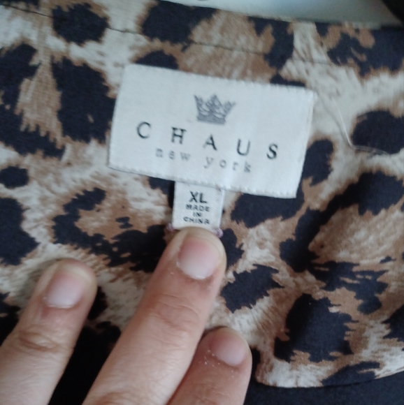 Chaus 2 PC Leopard pants and jacket - Picture 2 of 5